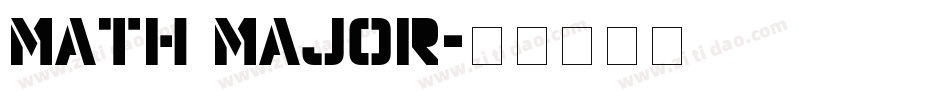 Math Major字体转换